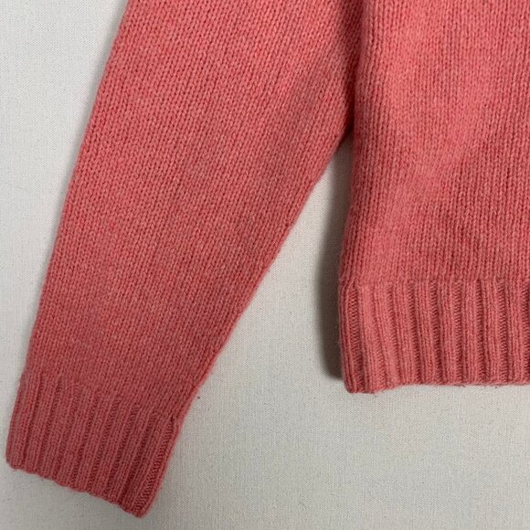 Ralph Lauren Fair Isle Lambs Wool Cashmere Pink Sweater Women's Large - Picture 4 of 10